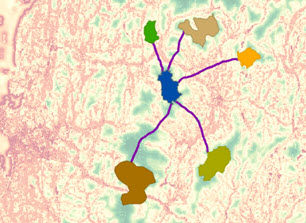 Map of paths for each destination back to the source Map of paths for each destination back to the source